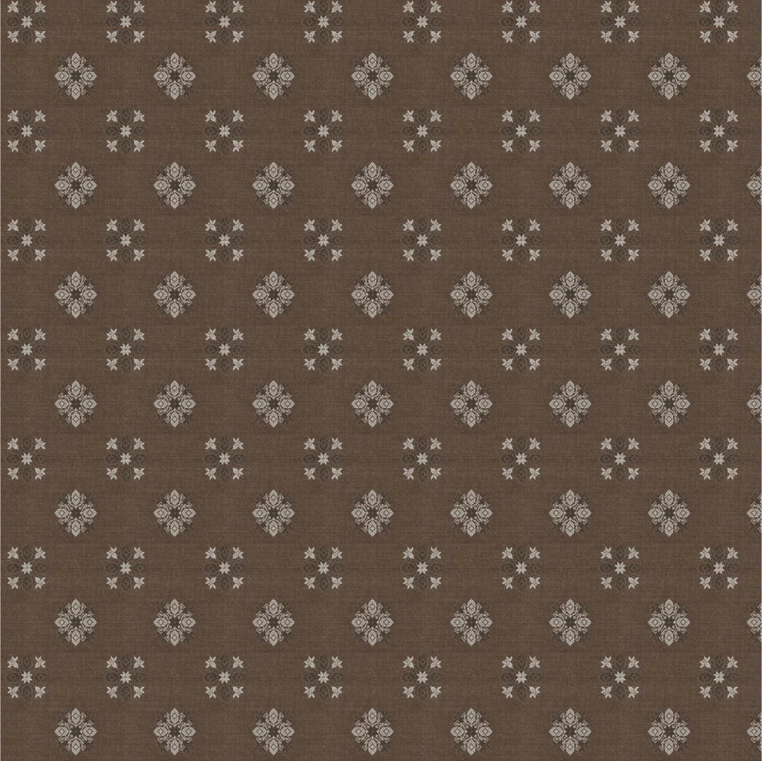 Dream Weaverz Cotton King Flat 220 TC Abstract 1 Bedsheet with 2 Pillow Covers (Dark brown)