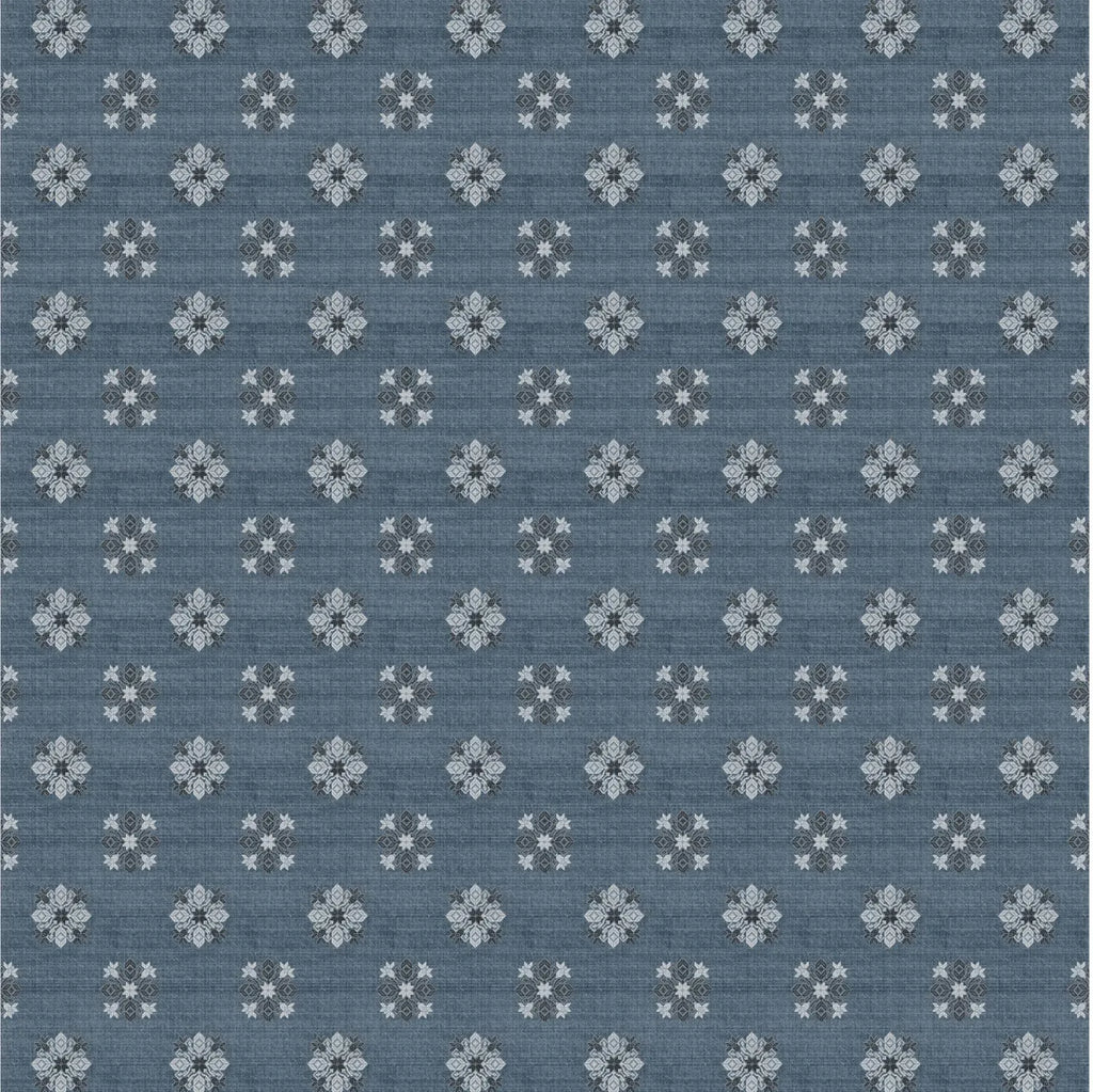 Dream Weaverz Cotton King Flat 220 TC Abstract 1 Bedsheet with 2 Pillow Covers (Slate blue)