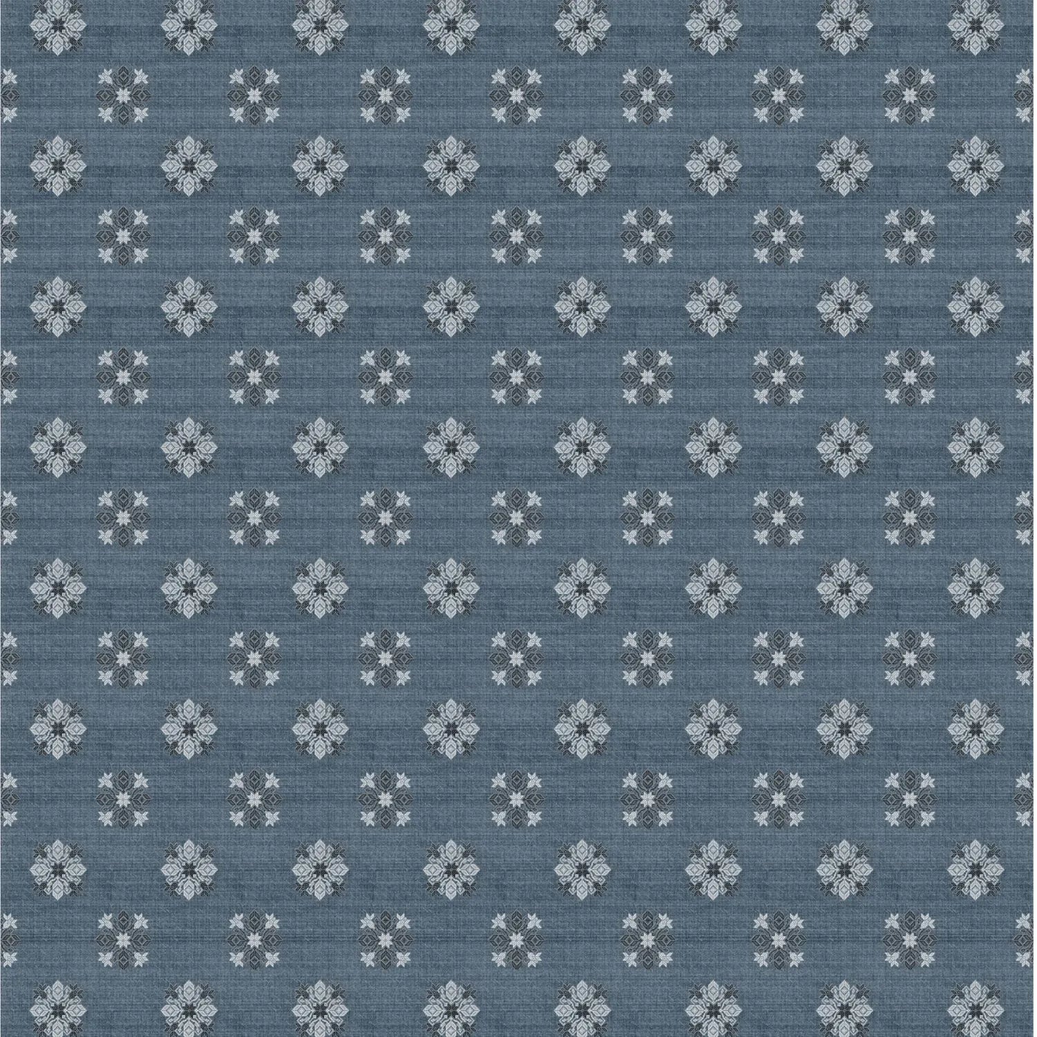 Dream Weaverz Cotton King Flat 220 TC Abstract 1 Bedsheet with 2 Pillow Covers (Slate blue)