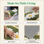 Dream Weaverz Microfiber Bathroom Mat (Green, Free)