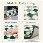Dream Weaverz Microfiber Bathroom Mat (Green, Free)