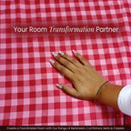 Dream Weaverz Home Polycotton (Flat) 260TC DoubleSIZE BEDSHEET(Red Check)