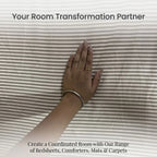 Dream Weaverz Home Polycotton (Flat) 260TC DoubleSIZE BEDSHEET(Grey Stripes)