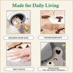 Dream Weaverz Microfiber Bathroom Mat (Grey-brown, Free)