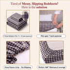 Dream Weaverz Home Polycotton (Fitted) 260TC DoubleSIZE BEDSHEET(Purple check)