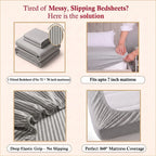 Dream Weaverz Home Polycotton (Fitted) 260TC DoubleSIZE BEDSHEET(Dark Grey Stripes)