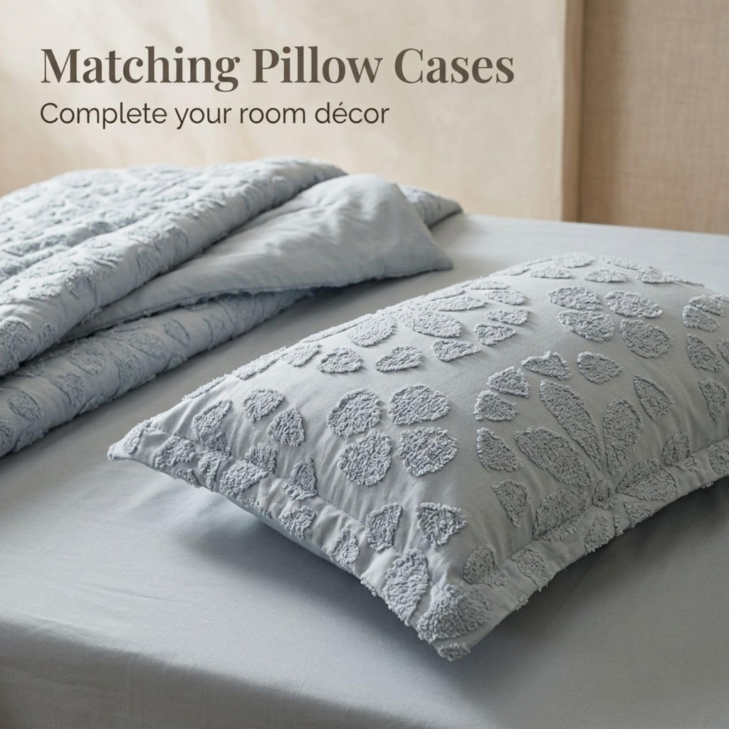 Dream Weaverz Jacquard Bedsheets King Size, 4-Piece Cotton Set Double King Bed | AC Comforter, Flat Sheet & 2 Matching Pillow Covers | Soft, Breathable & Skin-Friendly Self Design