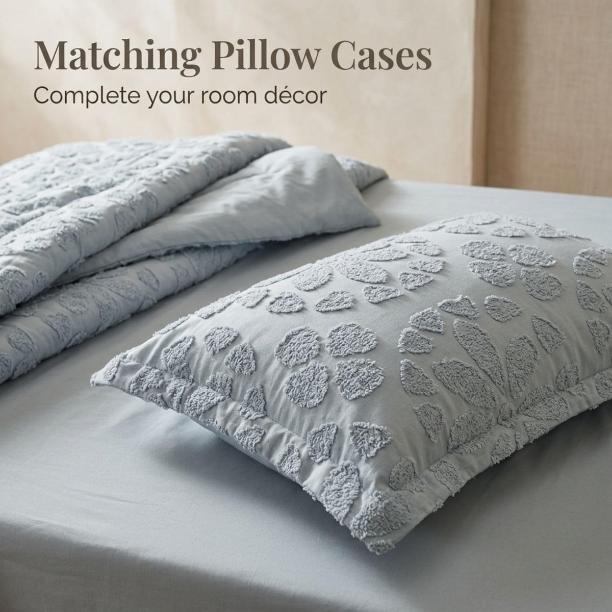 Dream Weaverz Jacquard Bedsheets King Size, 4-Piece Cotton Set Double King Bed | AC Comforter, Flat Sheet & 2 Matching Pillow Covers | Soft, Breathable & Skin-Friendly Self Design