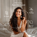 Dream Weaverz Satin Bedsheets King Size, 3-Piece Bedding Set 300 Thread Count Bedsheet & 2 Floral Lace Covers | Prevents Wrinkles, Tangles & Frizz | Retains Moisture, Navy