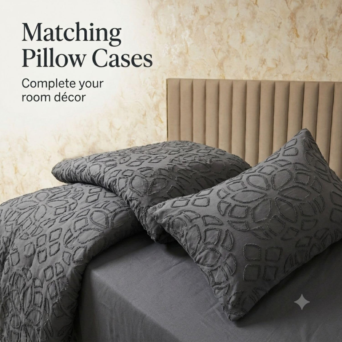 Dream Weaverz Jacquard Bedsheets King Size, 4-Piece Cotton Set Double King Bed | AC Comforter, Flat Sheet & 2 Matching Pillow Covers | Soft, Breathable & Skin-Friendly Self Design