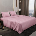 Dream Weaverz Satin Bedsheets King Size, 3-Piece Bedding Set 300 Thread Count Bedsheet & 2 Floral Lace Covers | Prevents Wrinkles, Tangles & Frizz | Retains Moisture, Pink