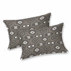 Dream Weaverz Cotton King Flat 220 TC Abstract 1 Bedsheet with 2 Pillow Covers (Grey-brown)