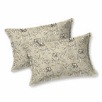 Dream Weaverz Cotton King Flat 220 TC Abstract 1 Bedsheet with 2 Pillow Covers (Beige)
