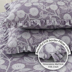Dream Weaverz Home Polycotton Double Fitted (Elastic) 260 TC Abstract 1 Bedsheet with 2 Pillow Covers (Grey)