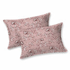 Dream Weaverz Cotton King Flat 220 TC Abstract 1 Bedsheet with 2 Pillow Covers (Mauve)