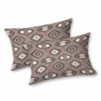 Dream Weaverz Cotton King Flat 220 TC Abstract 1 Bedsheet with 2 Pillow Covers (Brown-white)