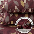 Dream Weaverz Polycotton Double Fitted (Elastic) 260 TC Abstract 1 Bedsheet with 2 Pillow Covers (Brown)