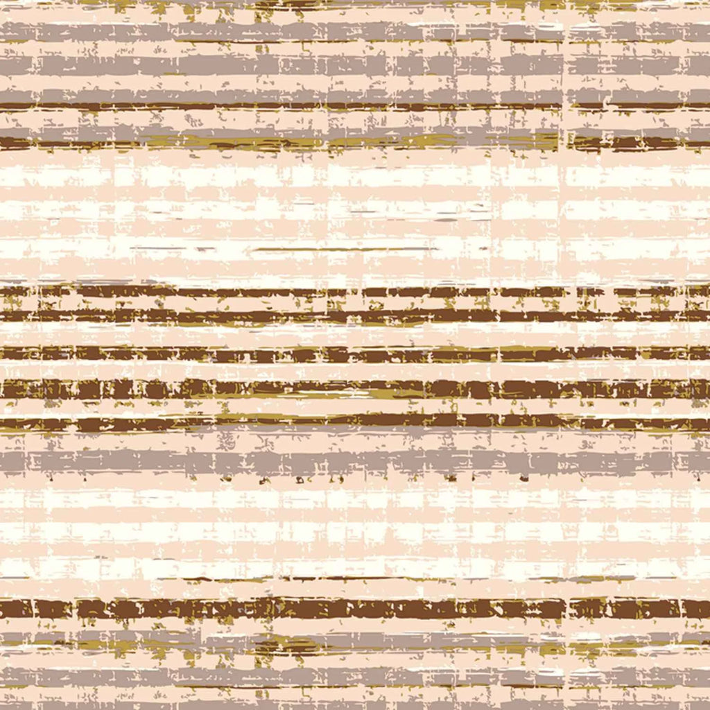 Dream Weaverz Cotton Queen Flat 220 TC Striped 1 Bedsheet with 2 Pillow Covers (Beige)