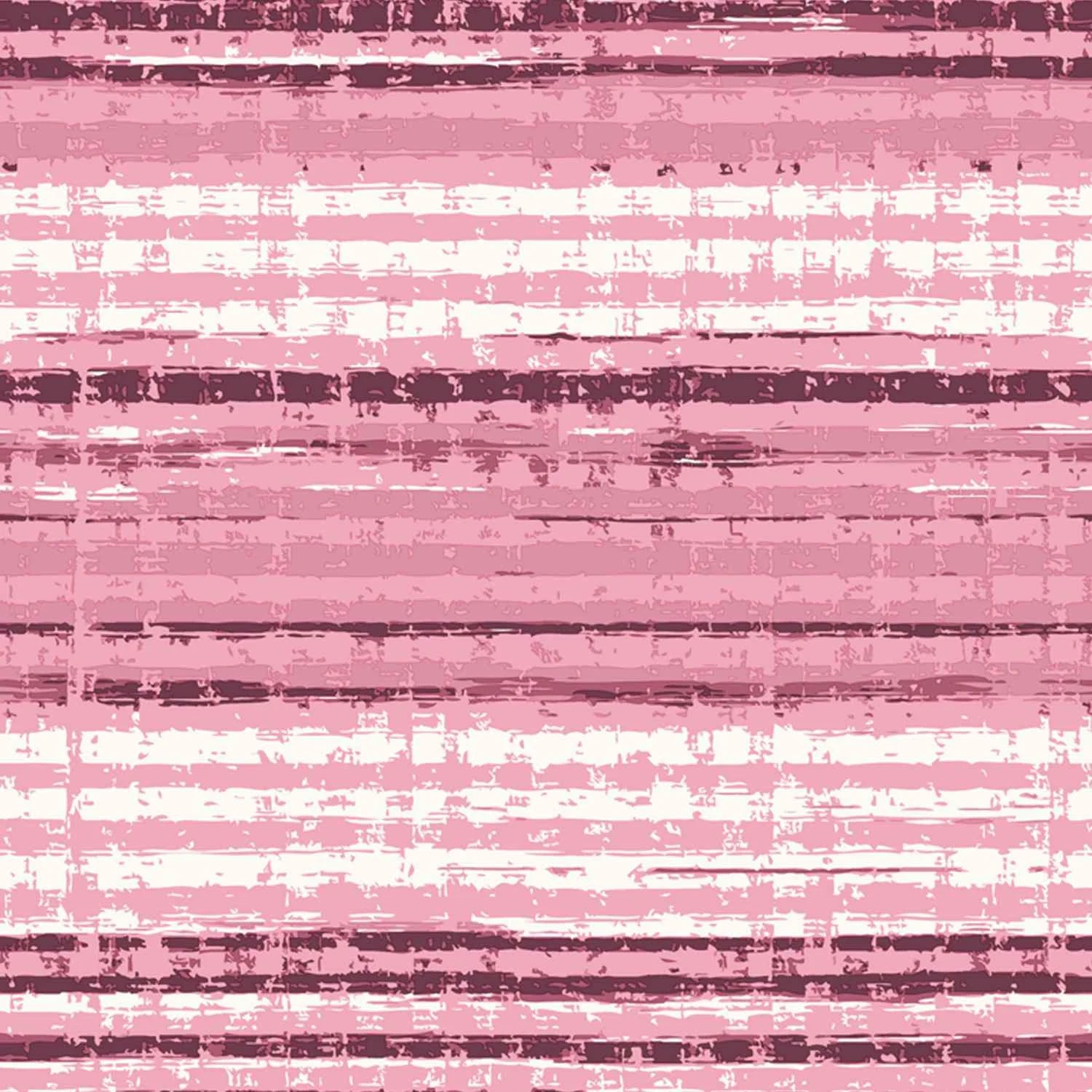 Dream Weaverz Cotton Queen Flat 220 TC Striped 1 Bedsheet with 2 Pillow Covers (Pink)