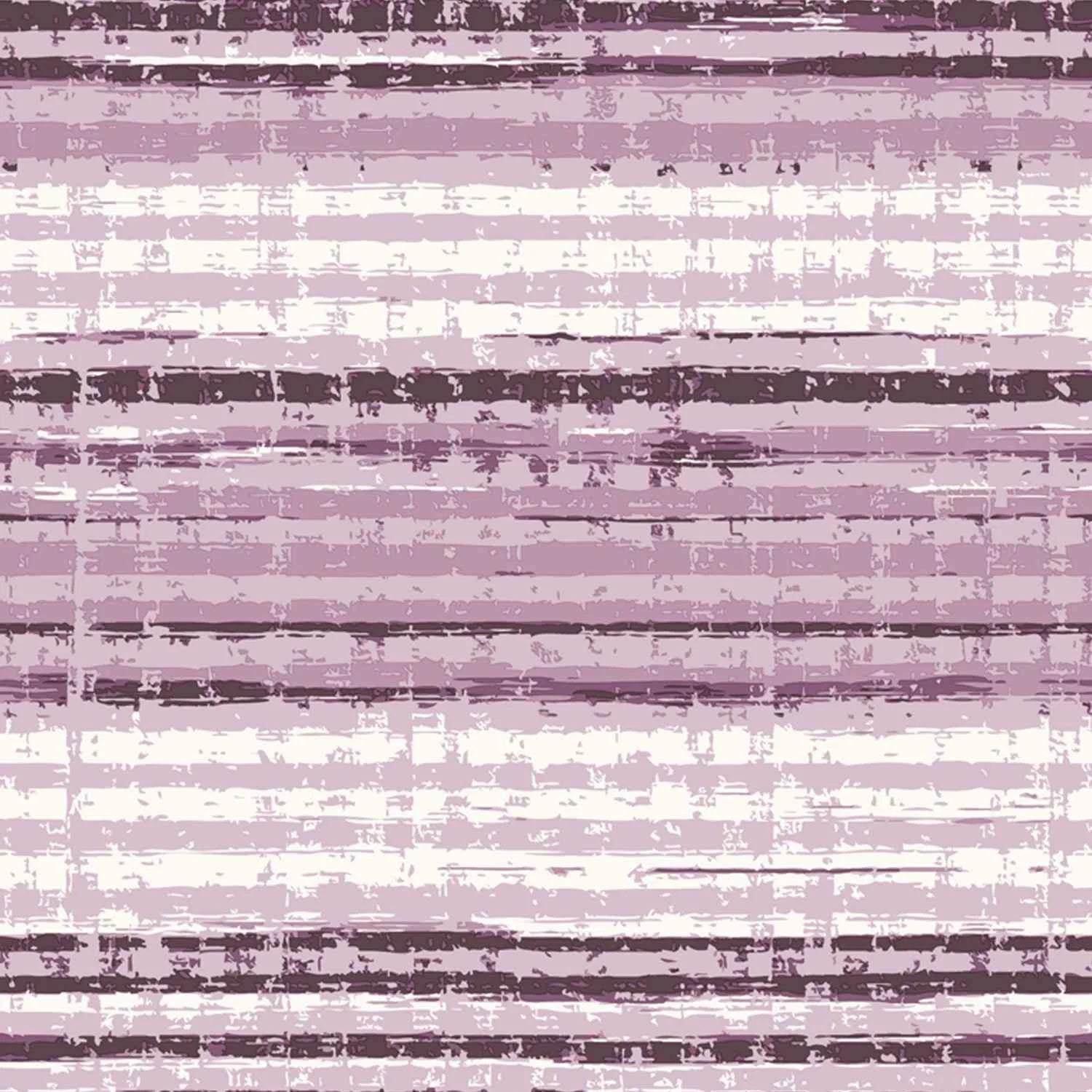 Dream Weaverz Cotton Queen Flat 220 TC Striped 1 Bedsheet with 2 Pillow Covers (Purple, White)