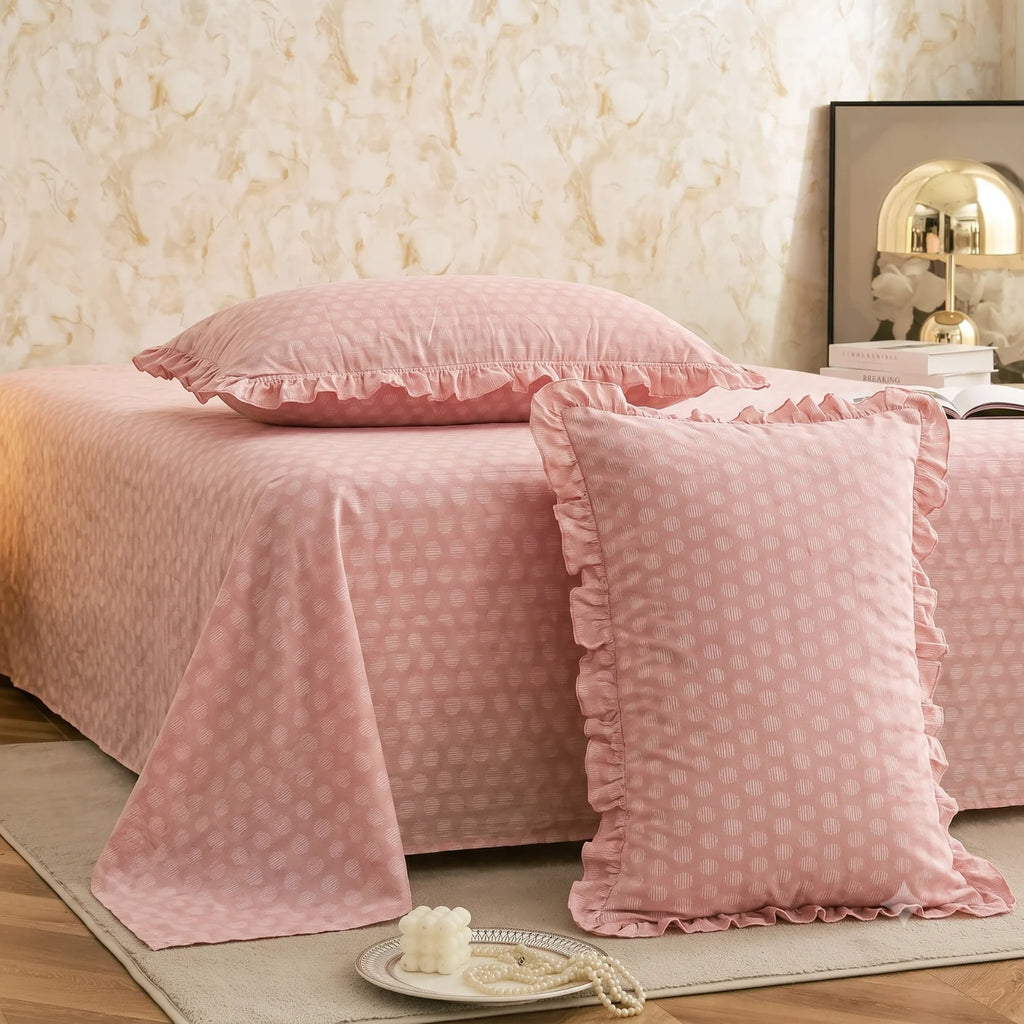 Dream Weaverz Home Polycotton (Flat) 260TC DoubleSIZE BEDSHEET(Pink)