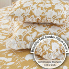 Dream Weaverz Home Polycotton King Fitted (Elastic) 260 TC Floral 1 Bedsheet (Yellow)