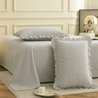 Dream Weaverz Home Polycotton (Flat) 260TC DoubleSIZE BEDSHEET(Dark Grey Stripes)