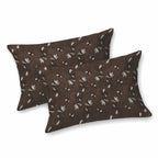 Dream Weaverz Cotton King Flat 220 TC Abstract 1 Bedsheet with 2 Pillow Covers (Chocolate brown)