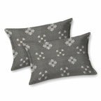 Dream Weaverz Cotton King Flat 220 TC Abstract 1 Bedsheet with 2 Pillow Covers (Slate grey)