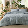 Dream Weaverz Jacquard Bedsheets King Size, 4-Piece Cotton Set Double King Bed | AC Comforter, Flat Sheet & 2 Matching Pillow Covers | Soft, Breathable & Skin-Friendly Self Design
