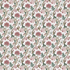 Dream Weaverz Cotton Queen Flat 220 TC Floral 1 Bedsheet with 2 Pillow Covers (White)