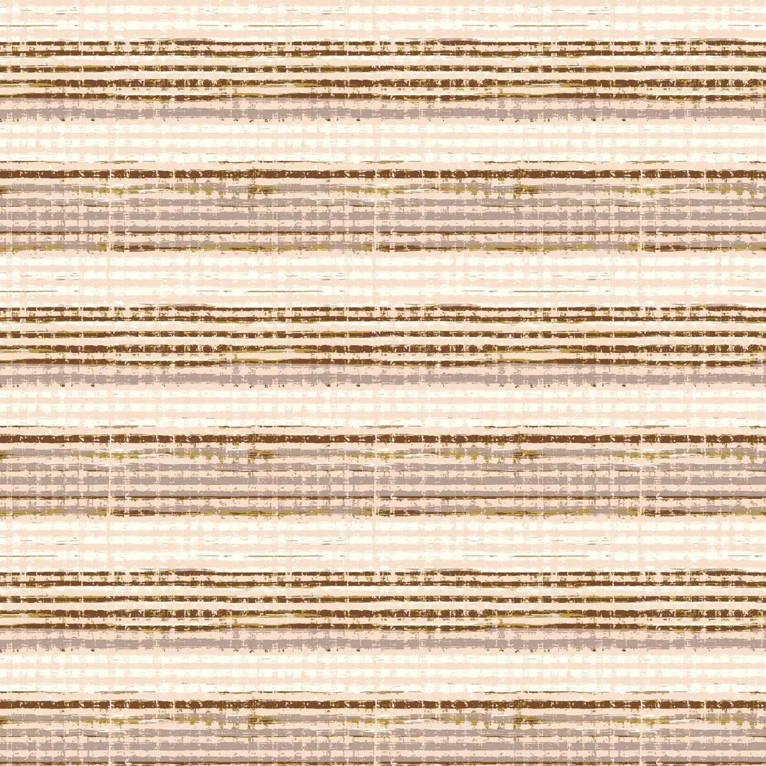 Dream Weaverz Cotton Queen Flat 220 TC Striped 1 Bedsheet with 2 Pillow Covers (Beige)