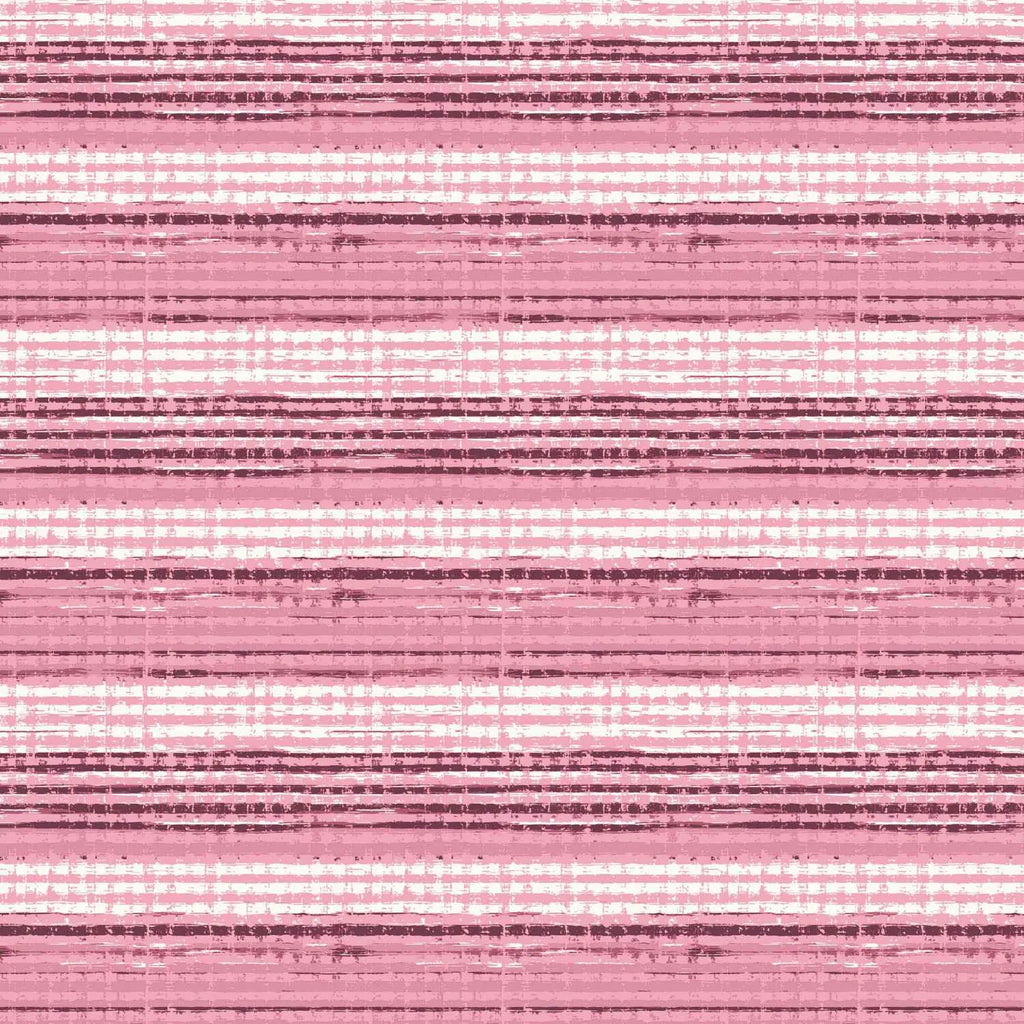 Dream Weaverz Cotton Queen Flat 220 TC Striped 1 Bedsheet with 2 Pillow Covers (Pink)