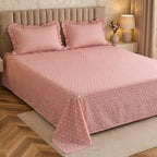 Dream Weaverz Home Polycotton (Flat) 260TC DoubleSIZE BEDSHEET(Pink)