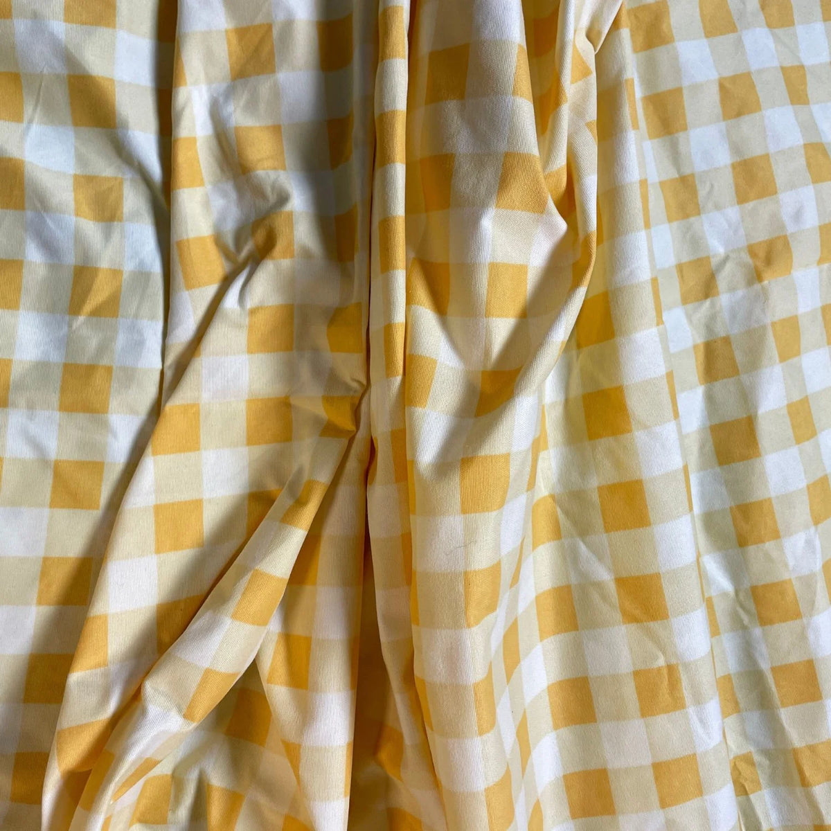Dream Weaverz Home Polycotton (Flat) 260TC DoubleSIZE BEDSHEET(Yellow Check)