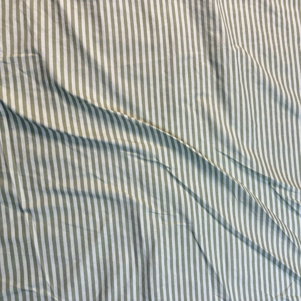 Dream Weaverz Home Polycotton (Flat) 260TC DoubleSIZE BEDSHEET(Green Stripes)