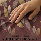Dream Weaverz Home Polycotton Double Fitted (Elastic) 260 TC Abstract 1 Bedsheet with 2 Pillow Covers (Brown)