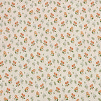 Dream Weaverz Cotton Super King Flat 220 TC Floral 1 Bedsheet with 2 Pillow Covers (Off White)