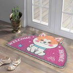 Dream Weaverz Rubber Door Mat (Pink, Medium)