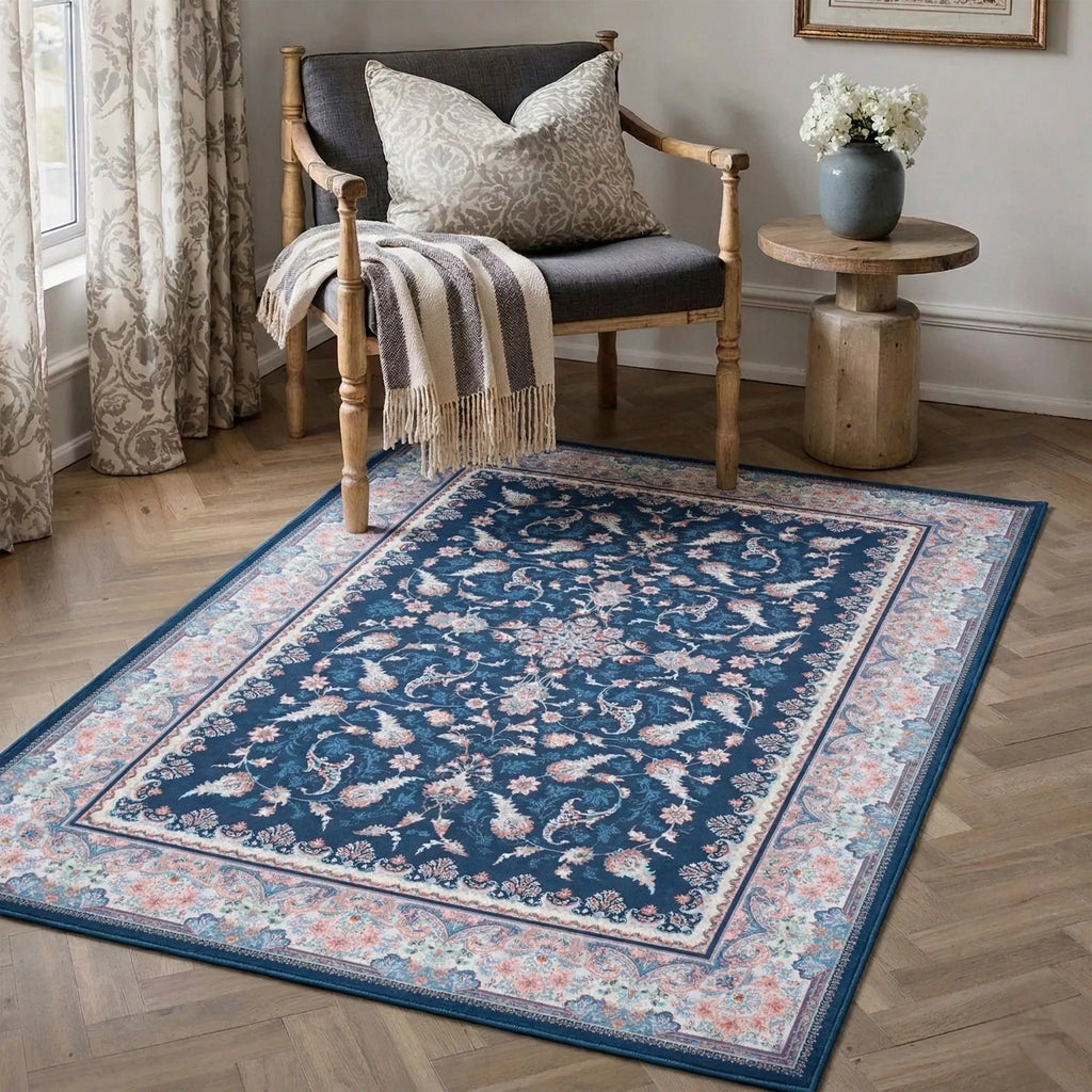 Dream Weaverz 91.44 cm  X 152.4 cm Silk Carpet (Rectangle, Blue)