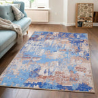 Dream Weaverz 121.92 cm  X 182.88 cm Silk Carpet (Rectangle, Blue)