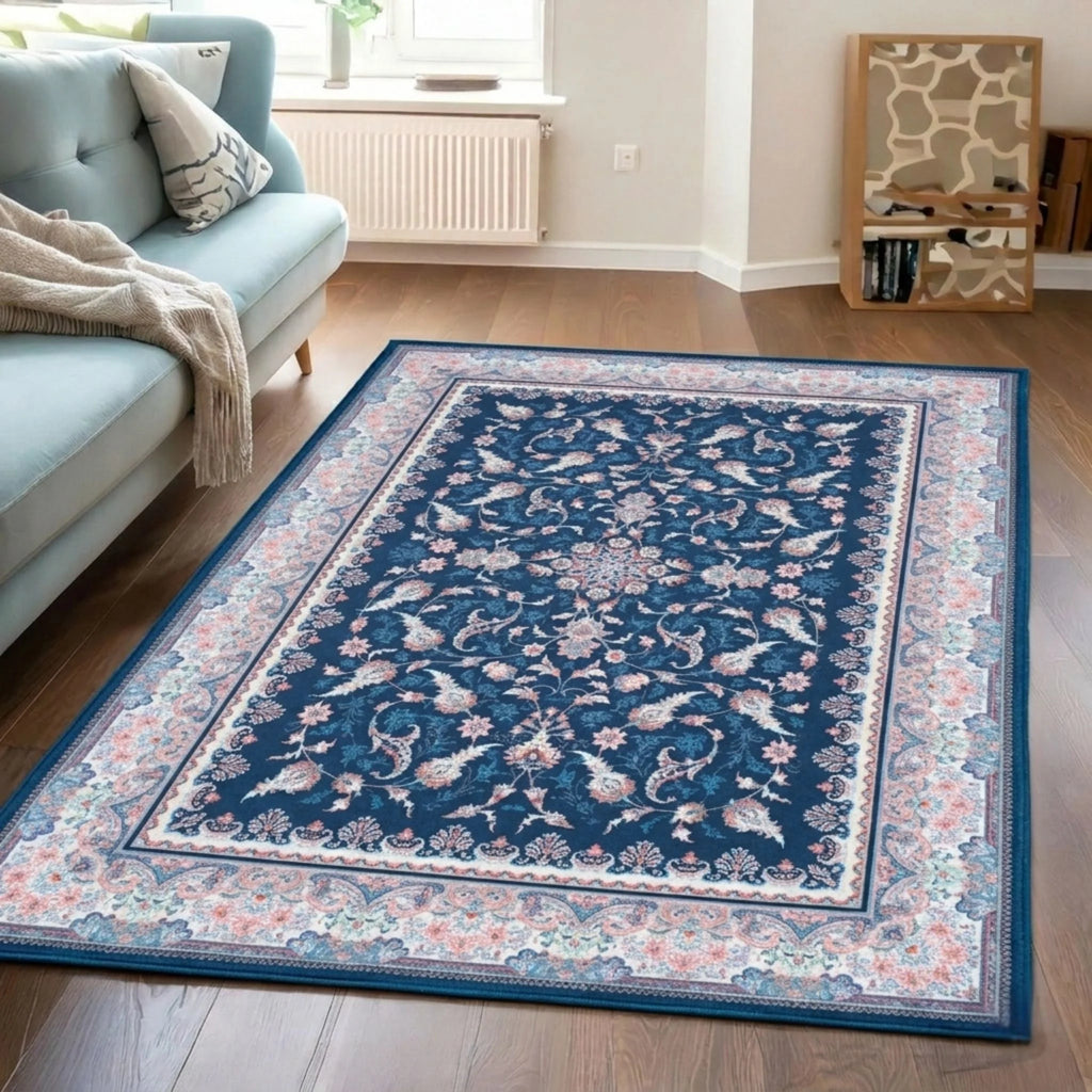 Dream Weaverz 121.92 cm  X 182.88 cm Silk Carpet (Rectangle, Blue)