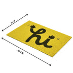 Dream Weaverz Rubber Door Mat (Yellow, Medium)