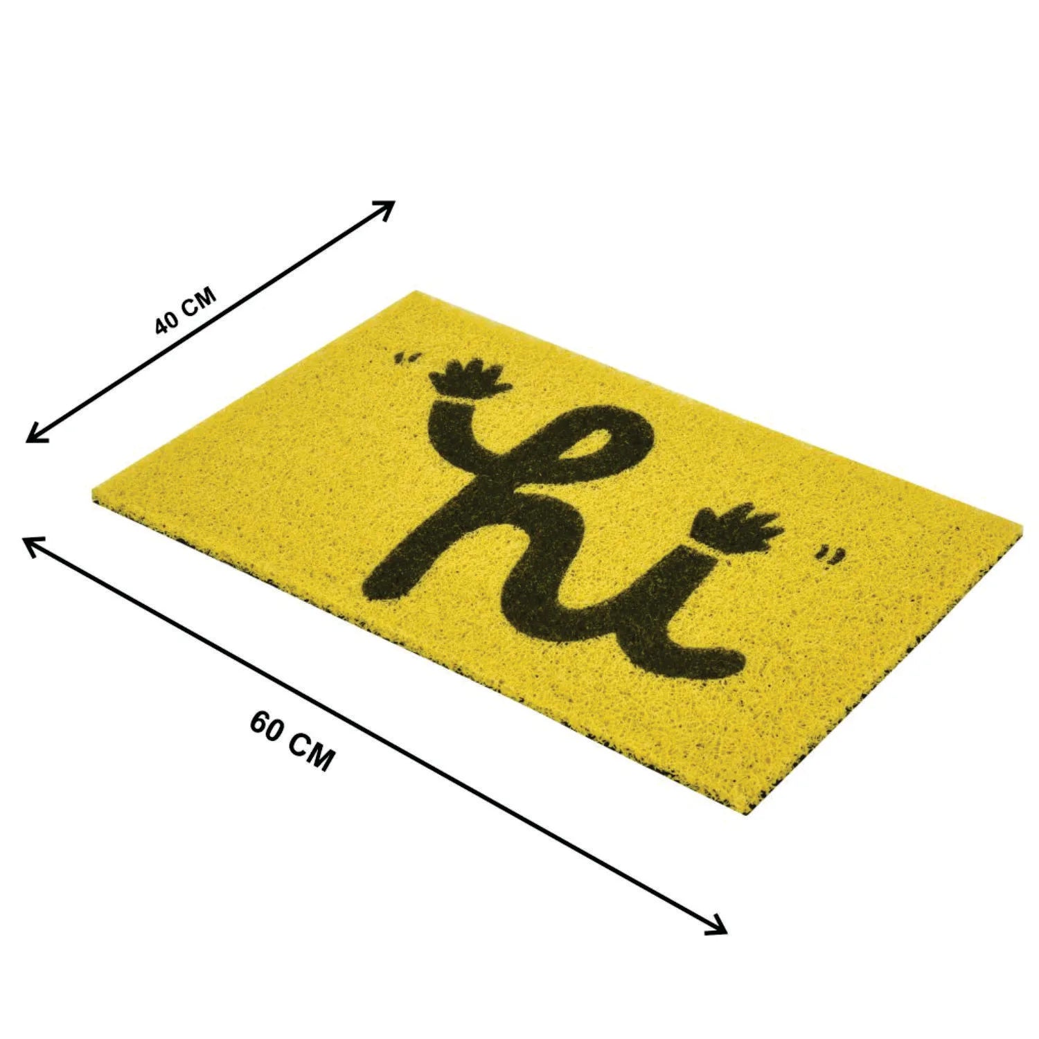 Dream Weaverz Rubber Door Mat (Yellow, Medium)