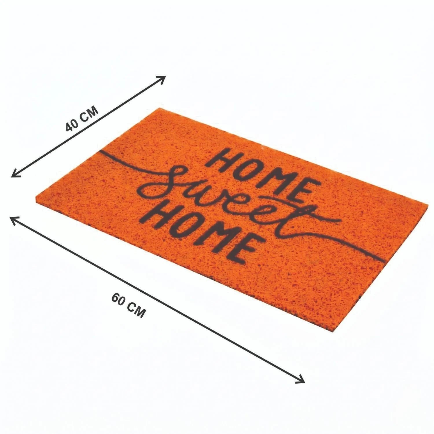 Dream Weaverz Rubber Door Mat (Orange, Medium)