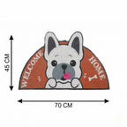 Dream Weaverz Rubber Door Mat (Orange, Medium)
