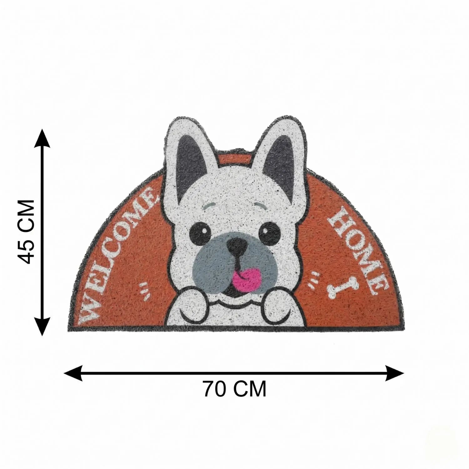 Dream Weaverz Rubber Door Mat (Orange, Medium)