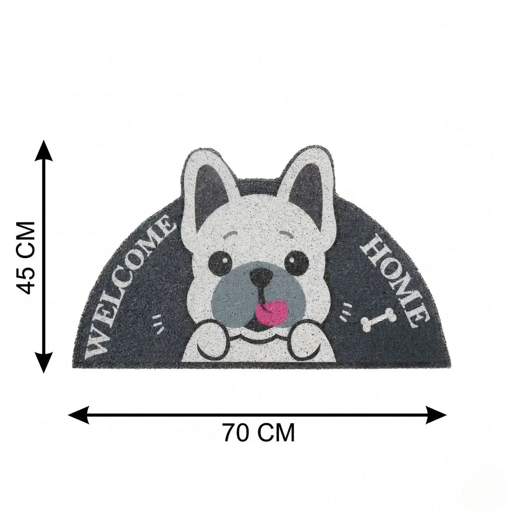 Dream Weaverz Rubber Door Mat (Grey, Medium)