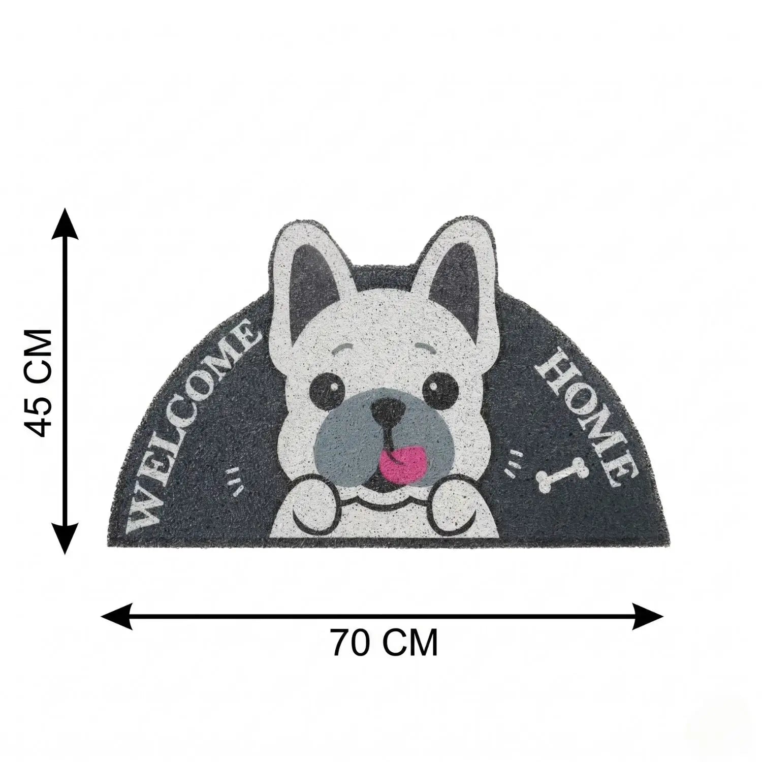 Dream Weaverz Rubber Door Mat (Grey, Medium)