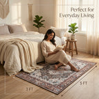 Dream Weaverz 91.44 cm  X 152.4 cm Silk Carpet (Rectangle, Brown)